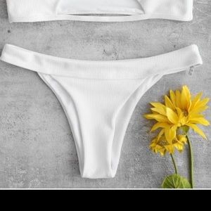 Zaful Ribbed Bikini Bottom